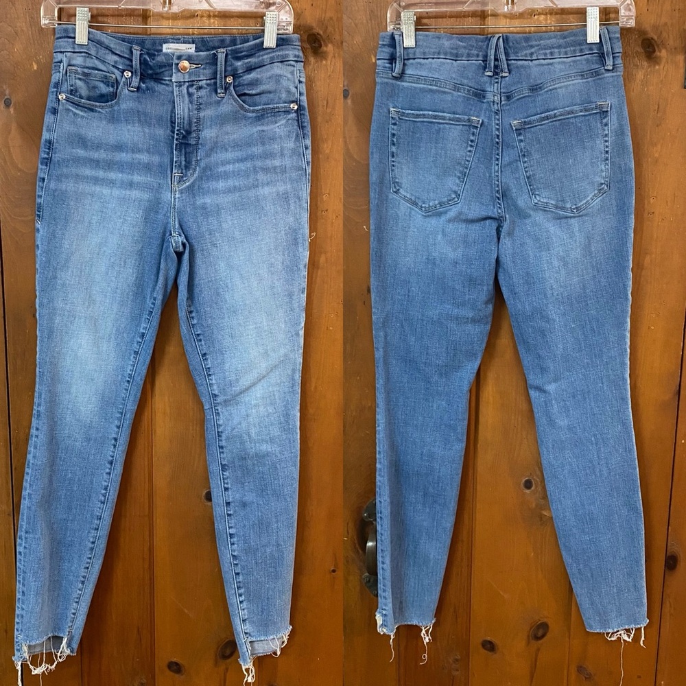 GOOD AMERICAN Skinny Jeans Raw Hem Sz 6